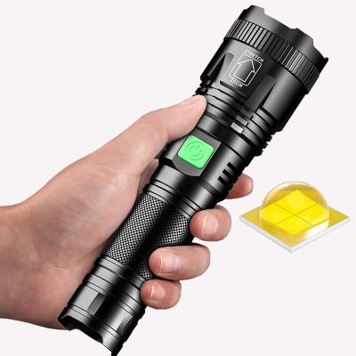 China Concise Style Outdoor Patrol High Power Hotel Flashlight Led Zoom Torch Tactical Aluminum Telescopic Lights for sale