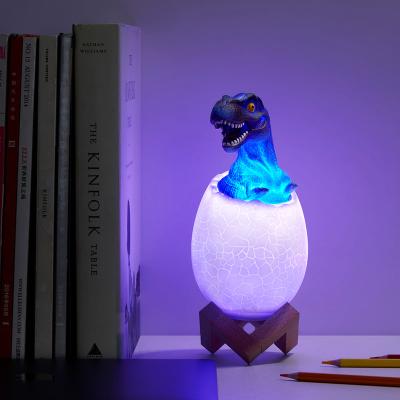 China Toy Kids Led Night Light 3D LED Traditional Lamp Rechargeable Remote Control Dinosaur Moon Near Lamp for sale