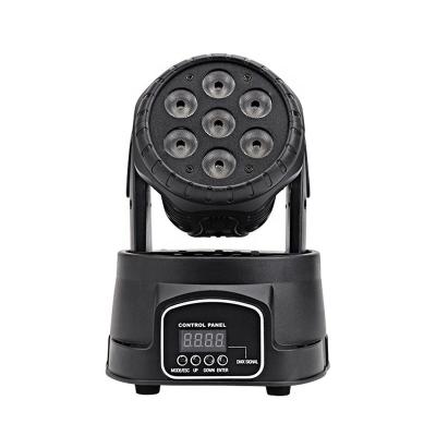 China New Product RGBW DMX 512 Nightclub 7*10W Installation Light Beam Wash Beam Zoom Moving Head Light Laser Stage Light for sale