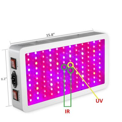 China Double Switch Led Grow Light Led Grow Light 4 Channel Led Grow Light Dimmable 12 Bars Led Grow Light for sale