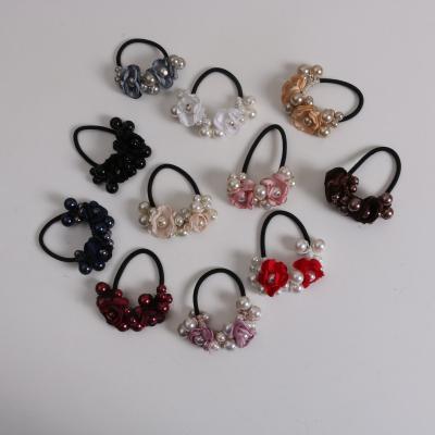 China Wholesale simple senator Pearl hair rope Korea bag female cute main hair rope hair tie hair rope New Department Flower Trendy Opp high quality for sale