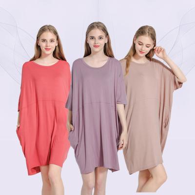 China New Summer Pajamas Spring And Sleeve Modal Large Size Robe Breathable Household Casual Clothing Can Use Loose Nightgown for sale