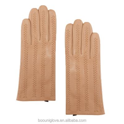 China Luxury New Pimp Touch Screen Weaving Design and Fashionable Custom Cashmere Lining Driving Autumn and Winter Fashion Leather Gloves and Mittens for Women for sale