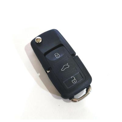 China High Quality Plastic+metal Discount 3buttons Blank Flip Car Key Shell Car Key Case For volkswagen VW for sale