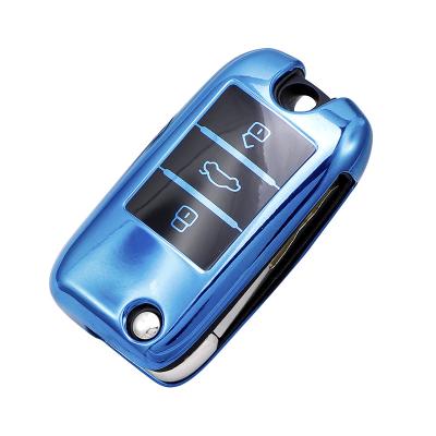 China Key Accessories Colorful TPU Flip Car Key Case For Roewe RX5 2017 Car Protective/Decoration For MG ZS 3 Button Key Luxury Car Key Cover for sale