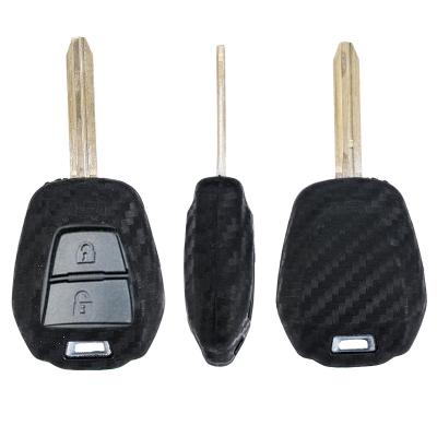 China Car inside car interior accessories silicon carbon texture car key cover soft key case keychain suitable for isuzu for sale