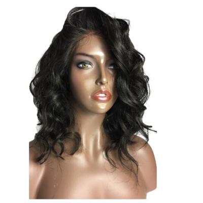 China Body Wave Cuticle Aligned Brazilian Human Hair Black Body Wave 100% Virgin Human Hair Lace Frontal Wigs for sale