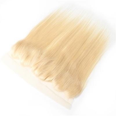 China 613 Blonde Straight Color Wholesale Price 100% Brazilian Straight Human Hair 13*4 Lace Headband for sale