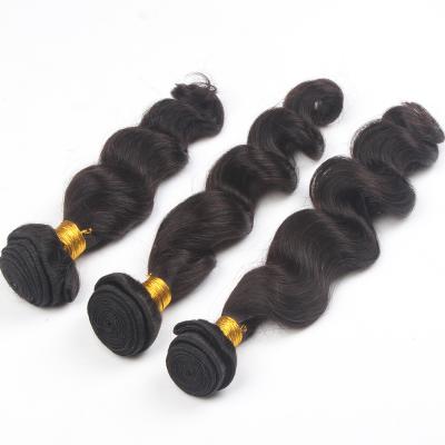 China Wholesale Good Quality Natural Loose Wave Color Hair 12-30 Inch 100% Virgin Brazilian Loose Wave Hair Bundles for sale