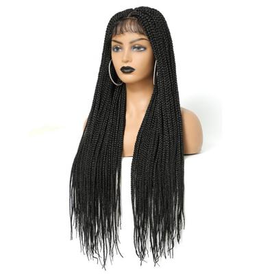 China High Quality Synthetic Braided Wig Sale Wigs Synthetic Hair Braided Wigs Front Synthetic Braided Hair Wigs Wholesale for sale