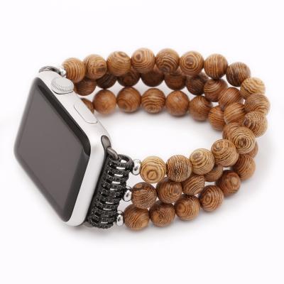 China Durable Wooden Pearl 38/42mm Watch Band With Adapter For Apple Iwatch 38MM Band And Strap 42MM for sale