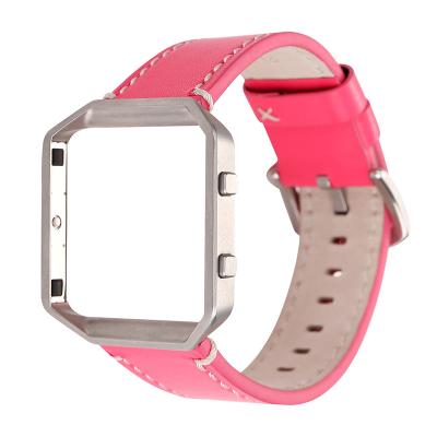 China New Durable Cattlehide Strap For Fitbit Blaze Replacement Wrist Band Strap for sale