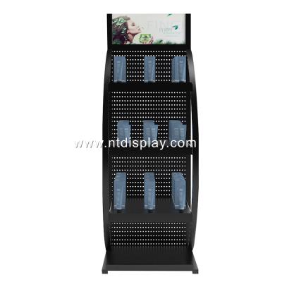 China Display cosmetics and skin care products hang makeup retailers display stand metal display stand for sale