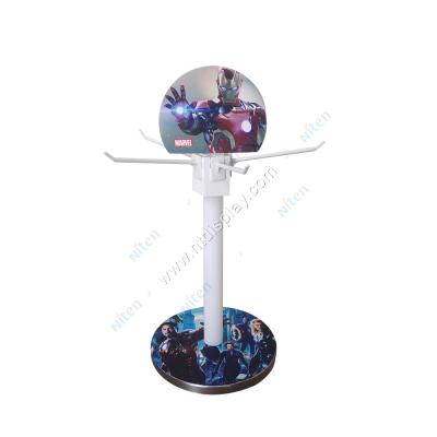 China Design And Customized 3-Tiers Countertop Custom Display Stand With Rotating Hooks Metal Display Stand Display Stand for sale