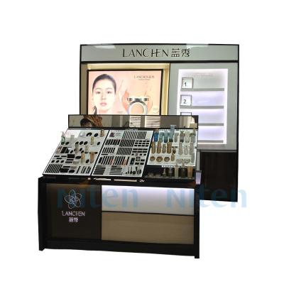 China Mall Kiosk Stand Shop Counter Design Display Furniture Customized Design And Mall Kiosk Cosmetic Acrylic Cosmetic Glass Cosmetic Makeup Kiosk for sale