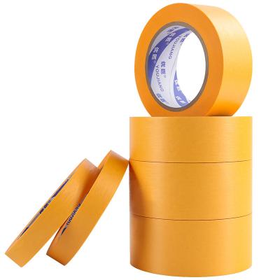 China Yellow Acrylic Adhesive Washi Masking Tape For Painting Car OEM for sale