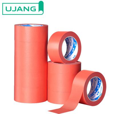 China Red Adhesive Masking Tape Bands Single Side Tearable Writable Office House Oil Painting Art Sketch Paper Sticker for sale