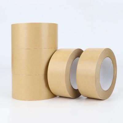 China Rown Kraft Paper Tape Recyclable Packing Tape Writable Eco Friendly Self Adhesive Gumed Kraft Tape For Packing Shipping for sale