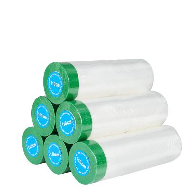 China 16 Fold Pre Taped PE Film Masking Film for sale