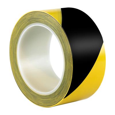 China Yellow Black Mix PVC Floor Safety Marking Tape Yellow Black Hazard Warning Tape for sale