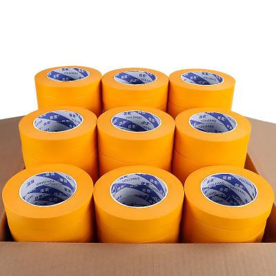 China Cintas adhesivas de caucho amarillo para automóviles y paredes pintura a presión de corte de papel Washi cinta adhesivos para pintura en venta