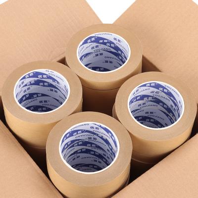 China Customized Self Adhesive Custom Printed Waterproof Splicing Box Sealing Packing Adhesive Tape Kraft Paper Tape for sale