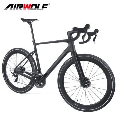 China R8070 Carbon Fiber Groupset Full Carbon Fiber Gravel Bike Aerial Cycling Bicicleta Flat Frame Racing Bicycle And 40C Tires for sale