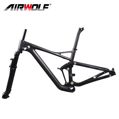 China AIRWOLF Mountain Bikes Full Suspension Mountain Bike Frame 29ER Suspension Fork Frame and Seatpost for sale