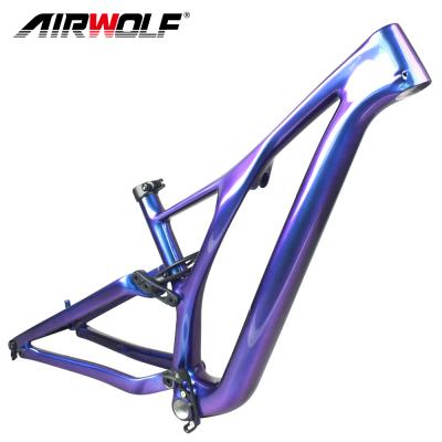 China Mountain Bikes Airwolf 29ER Carbon MTB Suspension Frame BSA Mountain Frame Travel 142Mm Chameleon XC Frame for sale