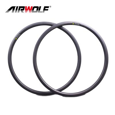 China Road bikes 700C full carbon road disc rim 30*25mm anvil disc brake road bike wheel toray carbon T700 bicycle disc rims for sale