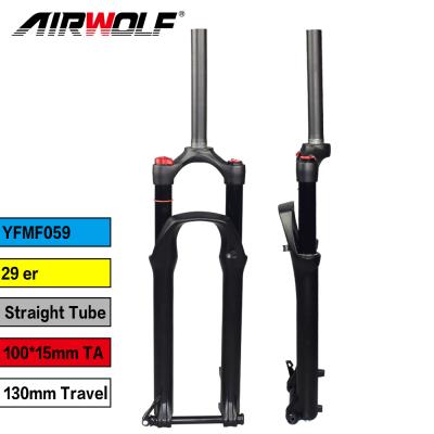 China MTB Mountain Bikes Air Suspension Fork Bicycle Fork 29ER Straight Tube With 100*15MM Rear Spacing for sale