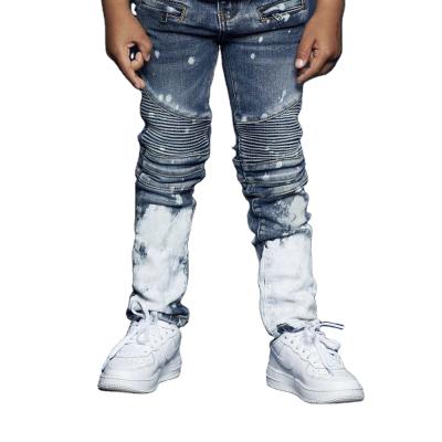 China Viable Ready To Ship Kids Children Basic Paints Pants Boys White Jeans Hip Hop Styles Boys Denim Blue Jeans for sale