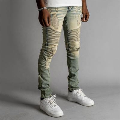 China Breathable AIPA Customized Technics Mens Jeans With Hole Mens Fashion Latest Jeans Mens Fashion Jeans for sale