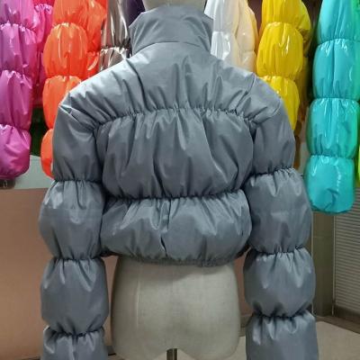 China Waterproof 2021 custom to default coat fashion plus size bomber women baseball down puffy stripper jacket for sale