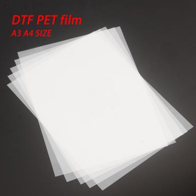 China Double Sided Matte Film Epson L805 L1800 R1390 DTF Printer PET A3 A4 Size Transfer Film Compatible With All DTF Printers for sale