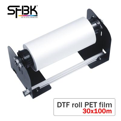 China A3 DTF Apparel Printer Roll Film Compatible With All Brackets Rotating Matte PET Film 30X100M for sale