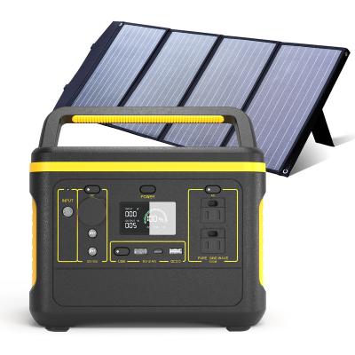 China 600w Fast Charging Support Portable Solar Power Generator Power Station with Panel Solar Portable Power for Outdoor Camping for sale