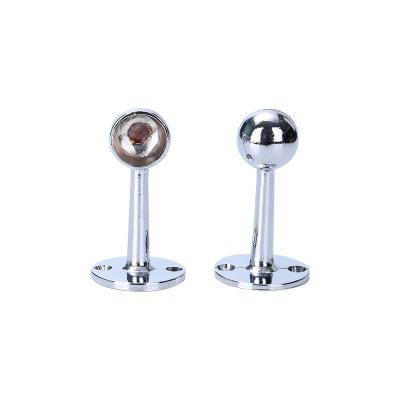 China Fixed Support Fits 19mm Hangers Zinc Alloy Hooks Clamp Seat Clothes Rail Base Clothes Rail Base for sale