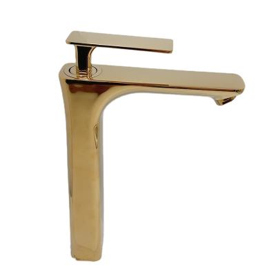 China Faucet Manufacturer Washing Basin Single Handle Gold Color Large Metered Basin Faucets for sale