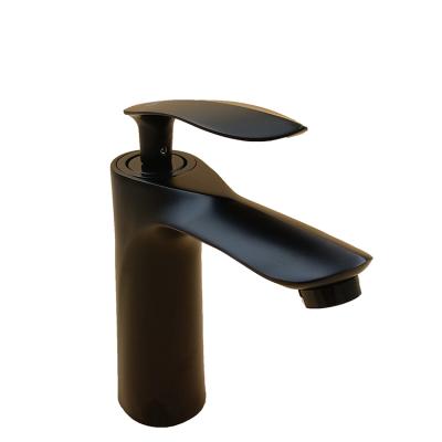 China Bathroom Faucets Factory Wholesale Sanitary Ware New Modern Black Brass Water Mixer Taps Basin Faucet for sale