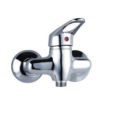 China Without Slide Bar Hot Ceramic Style OEM Ceramic Style Chrome Chrome Body Shower Faucet Without Slide Bar Bath Rain Shower for sale