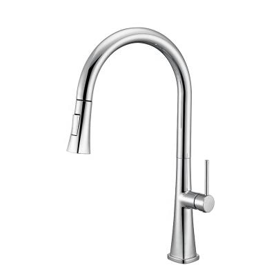 China Contemporary China Thermostatic Factory Faucets Deck Mounted Pull Down Spring Pull Out Kitchen Faucet for sale