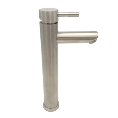 China F409 Low Price SUS 304 Stainless Steel Basin Faucets Metered Single Handle Bathroom Faucets for sale