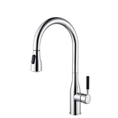 China Thermostatic Faucets Deck Mounted Cold Water Spring Shower Sink Faucet Zinc Kitchen Faucet Single Hand Pull Out for sale