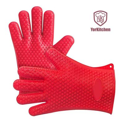 China Easily Cleaned Easily Cleaned Silicone Barbecue Cooking Gloves For Kitchen Cooking Grilling Frying BBQ for sale