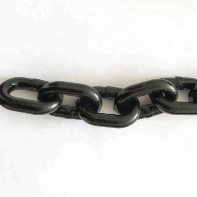 China Fishing 16*48mm G80 10mm Black Painted Short Link Iron Chain for sale