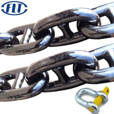 China Drag Chain Alloy Steel 2-1/8 CM490 CM690 Marine Mooring Stud Link Anchor Chain for sale