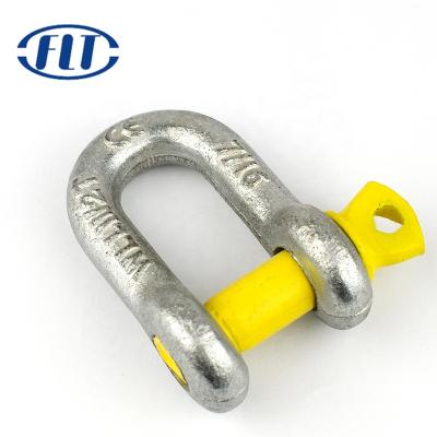 China Heavy Industry Hot Dip Galvanized D Ring Dee G210 Chain Screw Pin Drop Forged Alloy Steel Marine Lifting Shackle for sale