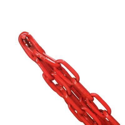 China Whipping Chain High Quality Normal Red Paint G80 12*64*42mm Long Chain Aluminum Alloy Welded Whipping Chain for sale