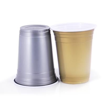 China Disposable Eco Friendly Stocked Biodegradable Disposable Beverage Juice Cup 16oz /12oz Cups Party Game Beer Pong Drinking Game Plastic Party Cup for sale